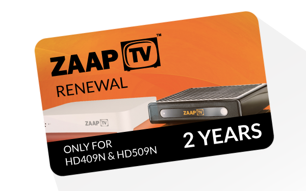 24 Months ZAAPTV Renewal Code Full Package
