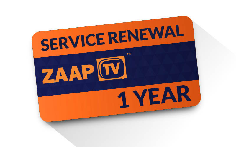 12 Months ZAAPTV Renewal PIN Full Package